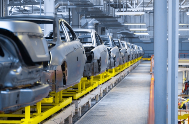 modern automobile production line automated production equipment shop assembly new modern cars way assembly car assembly line plant
